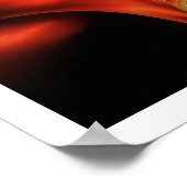 FRAKTAL ROSE, rot-grün Poster (Ecke)