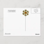 FRAKTAL ROSE, rot Postkarte (Rückseite)