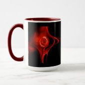 FRAKTAL ROSE, rot, schwarz Tasse (Links)