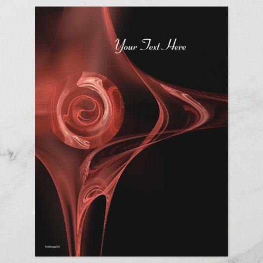 FRAKTAL ROSE Weiches antikes Schwarz Flyer (Vorne)