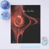 FRAKTAL ROSE Weiches antikes Schwarz Flyer (Einzeln)