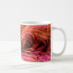 Fraktal-rote MarmorierungTasse Kaffeetasse