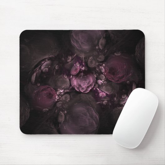 Fraktal-rote Mit Blumenrosa Mousepad (Mit Mouse)