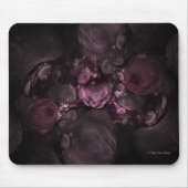 Fraktal-rote Mit Blumenrosa Mousepad (Vorne)