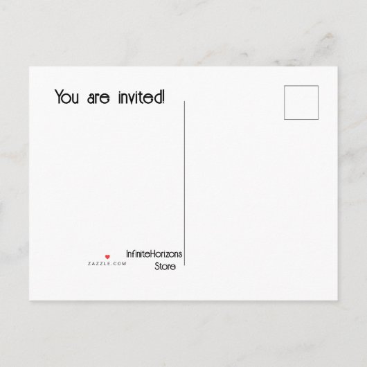 Fraktal Rote Rose Einladung Postkarten (Rückseite)