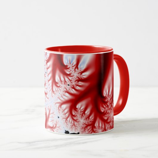 Fraktal roter Blutgefäße Tasse (VorderseiteRechts)