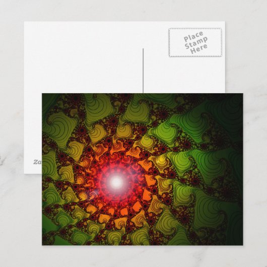 Fraktal Roulette Postkarte (Vorne/Hinten)