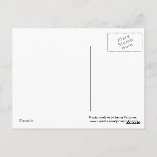 Fraktal Roulette Postkarte (Rückseite)