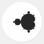 Fraktal Runder Aufkleber (Vorderseite)