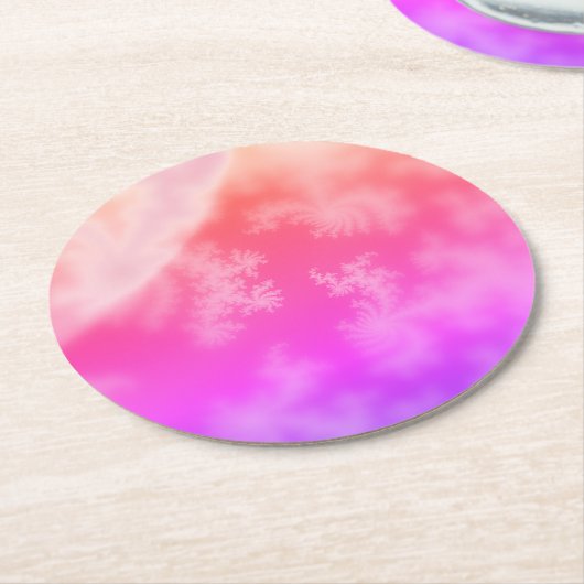 Fraktal Runder Pappuntersetzer (Angewinkelt)