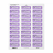 Fraktal S~01 Monogramm-Rücksendeadressen-Aufkleber (Vorne)