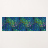 Fraktal Saatgut der Blume des Lebens Heilige Geome Yogamatte (Vorderseite (Horizontal))