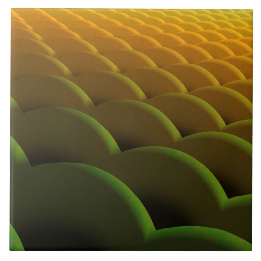 Fraktal Scales Keramik Tile Fliese (Vorderseite)