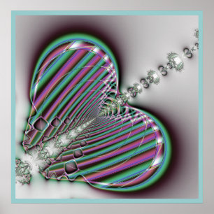 Fraktal-Schmetterling Poster