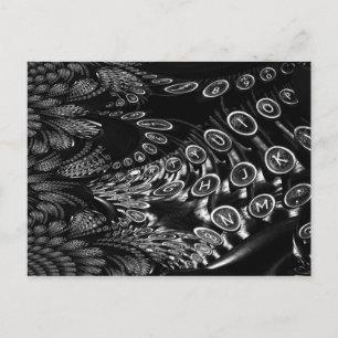 Fraktal-Schreibmaschine Postkarte