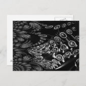 Fraktal-Schreibmaschine Postkarte (Vorne/Hinten)