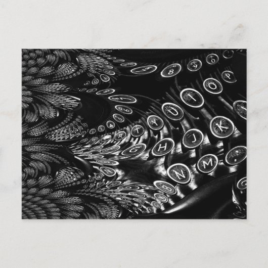 Fraktal-Schreibmaschine Postkarte (Vorderseite)