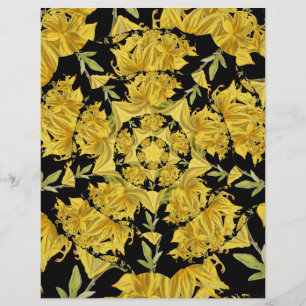 Fraktal Scrapbook Paper (Gelb und Schwarz)