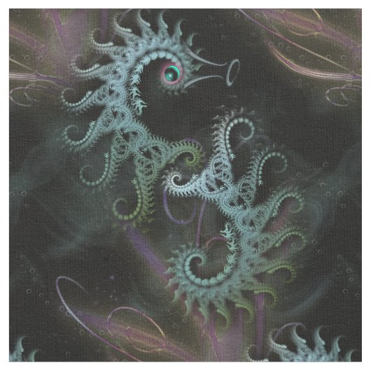 Fraktal-Seepferd-Kunst Stoff (Nahaufnahme)