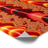 Fraktal "Shiny Orange and Yellow Spirits Arms" Art Poster (Ecke)