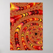 Fraktal "Shiny Orange and Yellow Spirits Arms" Art Poster (Vorne)