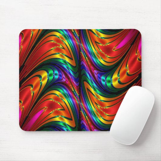 Fraktal Silk Rainbow Mousepad (Mit Mouse)