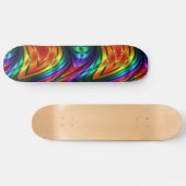 Fraktal-Silk RegenbogenSkateboard Skateboard (Horizontal)