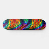 Fraktal-Silk RegenbogenSkateboard Skateboard (Horizontal)