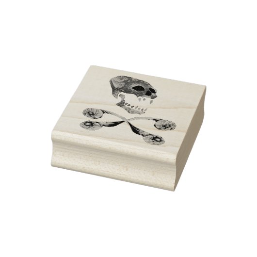 Fraktal Skull und Crossbone Gummistempel (Stempel)