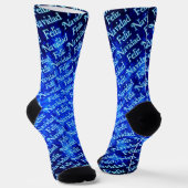 Fraktal Snowburst - Feliz Navidad Socks Socken (Gewinkelt)