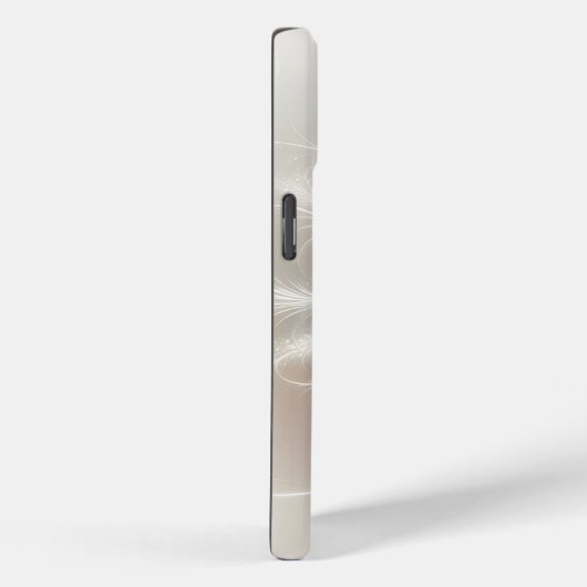 Fraktal Snowflake auf Beige Case-Mate iPhone Hülle (Rückseite / Rechts)