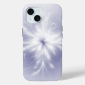 Fraktal Snowflake auf Lila Case-Mate iPhone Hülle (Rückseite)