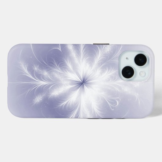 Fraktal Snowflake auf Lila Case-Mate iPhone Hülle (Rückseite (Horizontal))