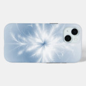 Fraktal Snowflake auf Pastelblau Case-Mate iPhone Hülle (Rückseite (Horizontal))
