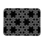 Fraktal Snowflake Design Crochet B&W Magnet (Horizontal)