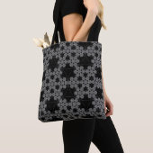 Fraktal Snowflake Design Crochet B&W Tasche (Von Nahem)
