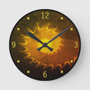 Fraktal-Sonnendeckenhalterung Runde Wanduhr