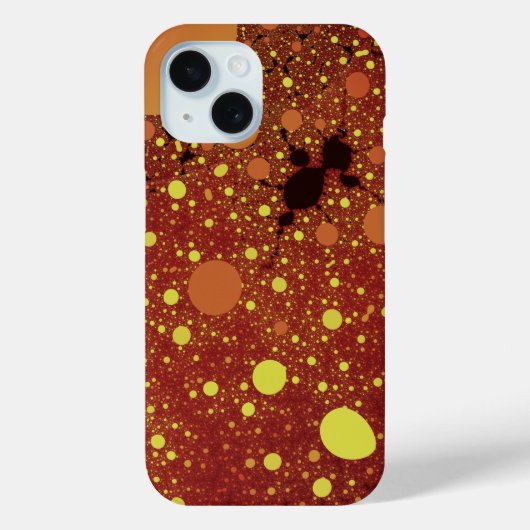 Fraktal Space - Cool Orange Abstrakt Case-Mate iPhone Hülle (Rückseite)