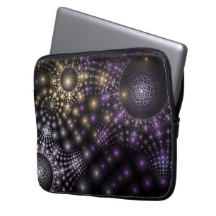 Fraktal Sphere Art Mandala Universe Laptop Sleeve