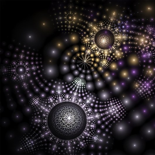 Fraktal Sphere Art Mandala Universe Laptop Sleeve