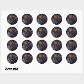 Fraktal Sphere Art Mandala Universe Runder Aufkleber (Blatt)