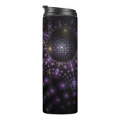 Fraktal Sphere Art Mandala Universe Thermosbecher (Nach rechts gedreht)