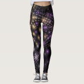 Fraktal Sphere Art Mandala Universe Yoga Leggings (Vorderseite)
