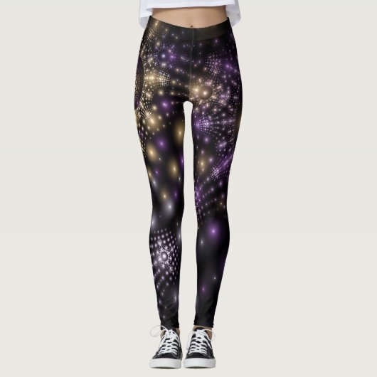 Fraktal Sphere Art Mandala Universe Yoga Leggings (Vorderseite)