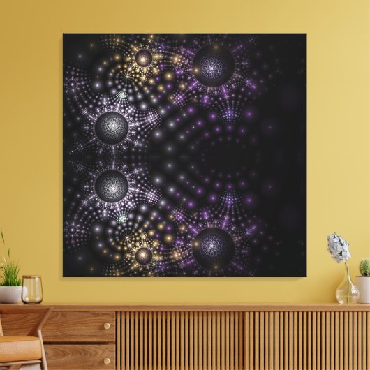 Fraktal Sphere Mandala Universe Stretched Leinwand (Insitu (Wohnzimmer))