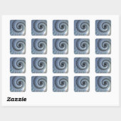 Fraktal Spiral Elegance Square Sticker (Blatt)