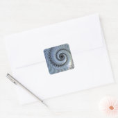 Fraktal Spiral Elegance Square Sticker (Umschlag)