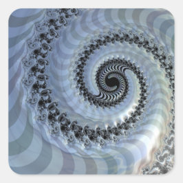Fraktal Spiral Elegance Square Sticker