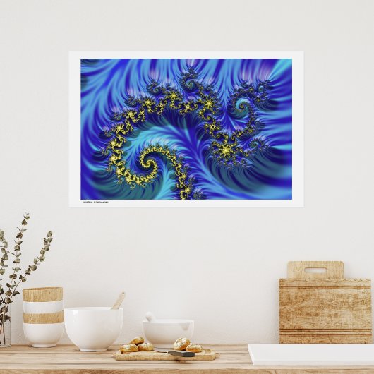 Fraktal Spiral Poster (Küche)