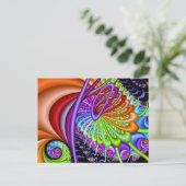 Fraktal Spiral Pulling Taffy Postkarte (Stehend Vorderseite)